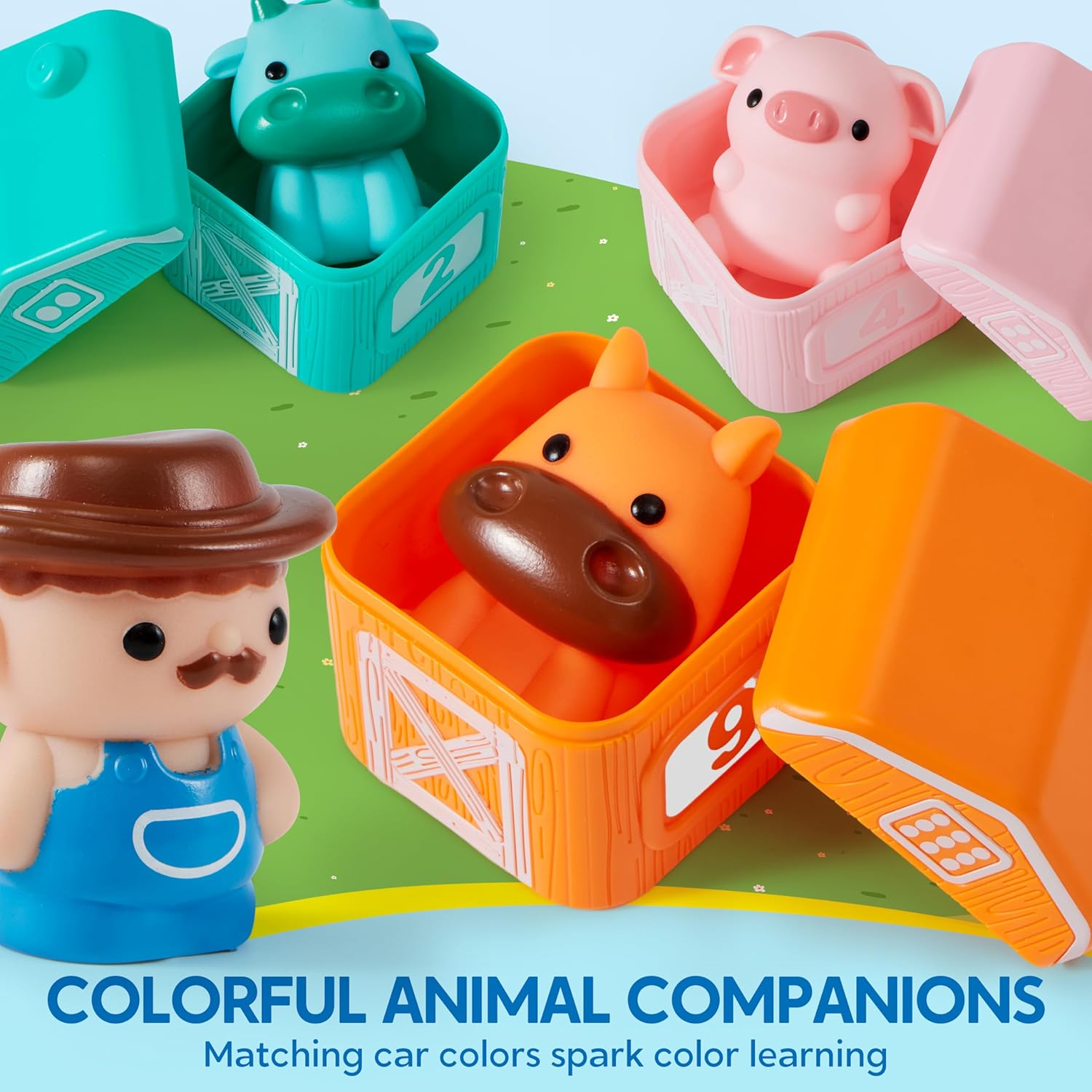 Thumbnail 3 de Play-Act Learning Toy for Toddlers (1–3 Years) Montessori Farm Train with Counting, Matching & Sorting