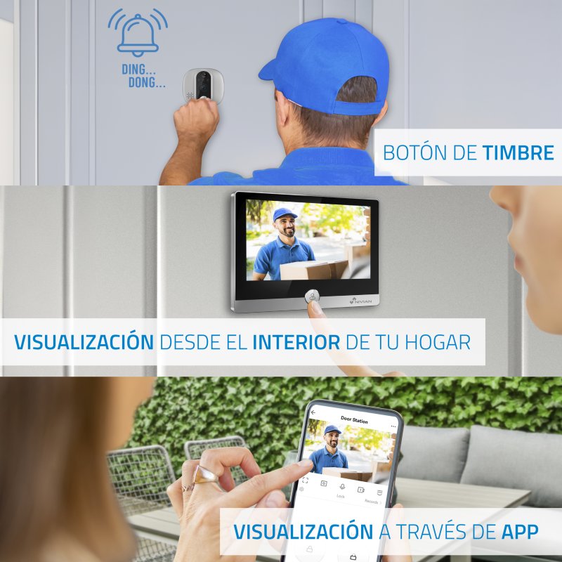 Detalle 2 de NIVIAN DOORVIEW1 mirilla digital Full HD, WiFi 🔒
