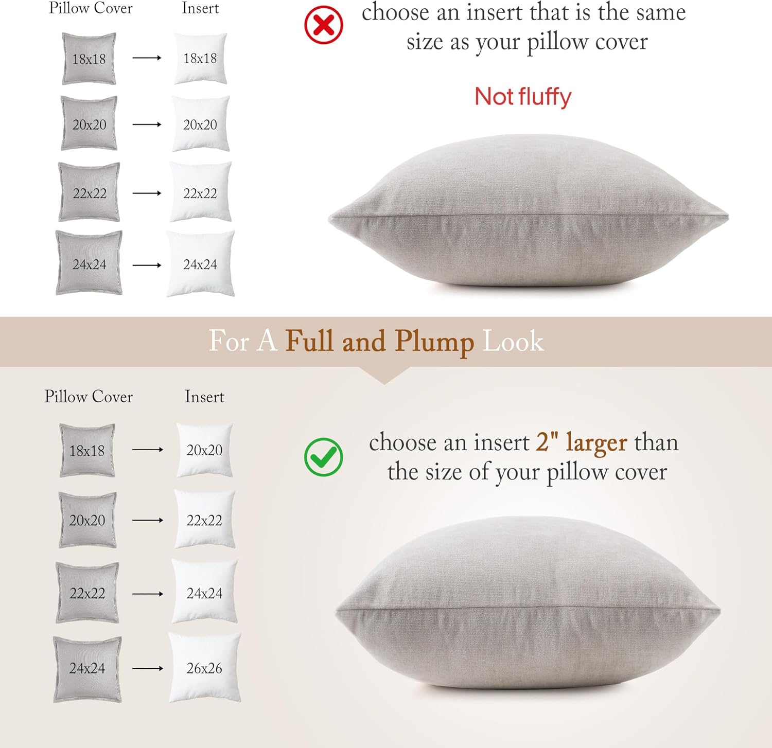 Thumbnail 4 de puredown Euro Pillow Insert 24 x 24 2-pack