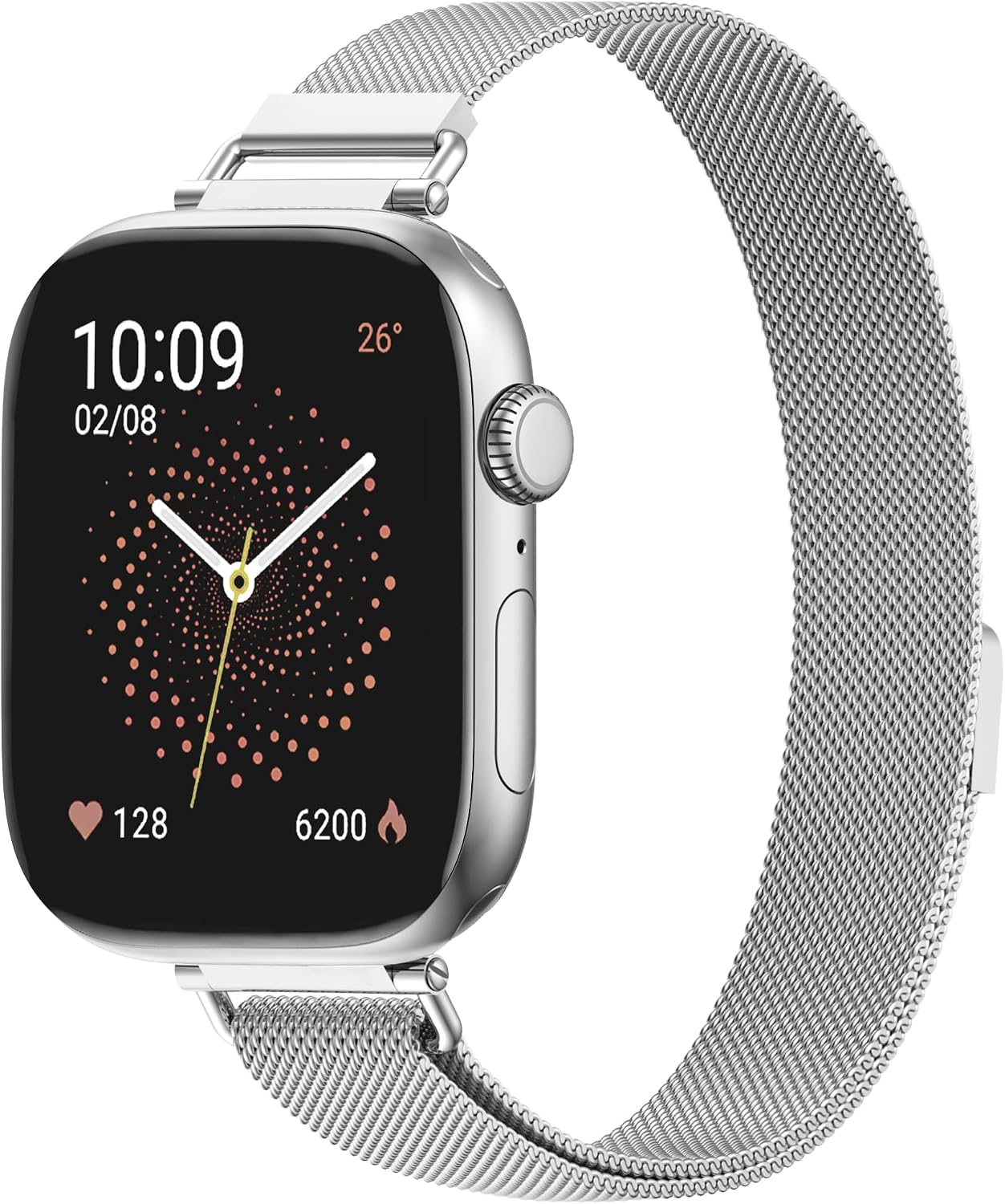 WADELIZ Ultra-Slim Milanese Loop: 14mm Stainless Mesh Band for Apple Watch (Women) – 40–46mm, Magnetic Clasp