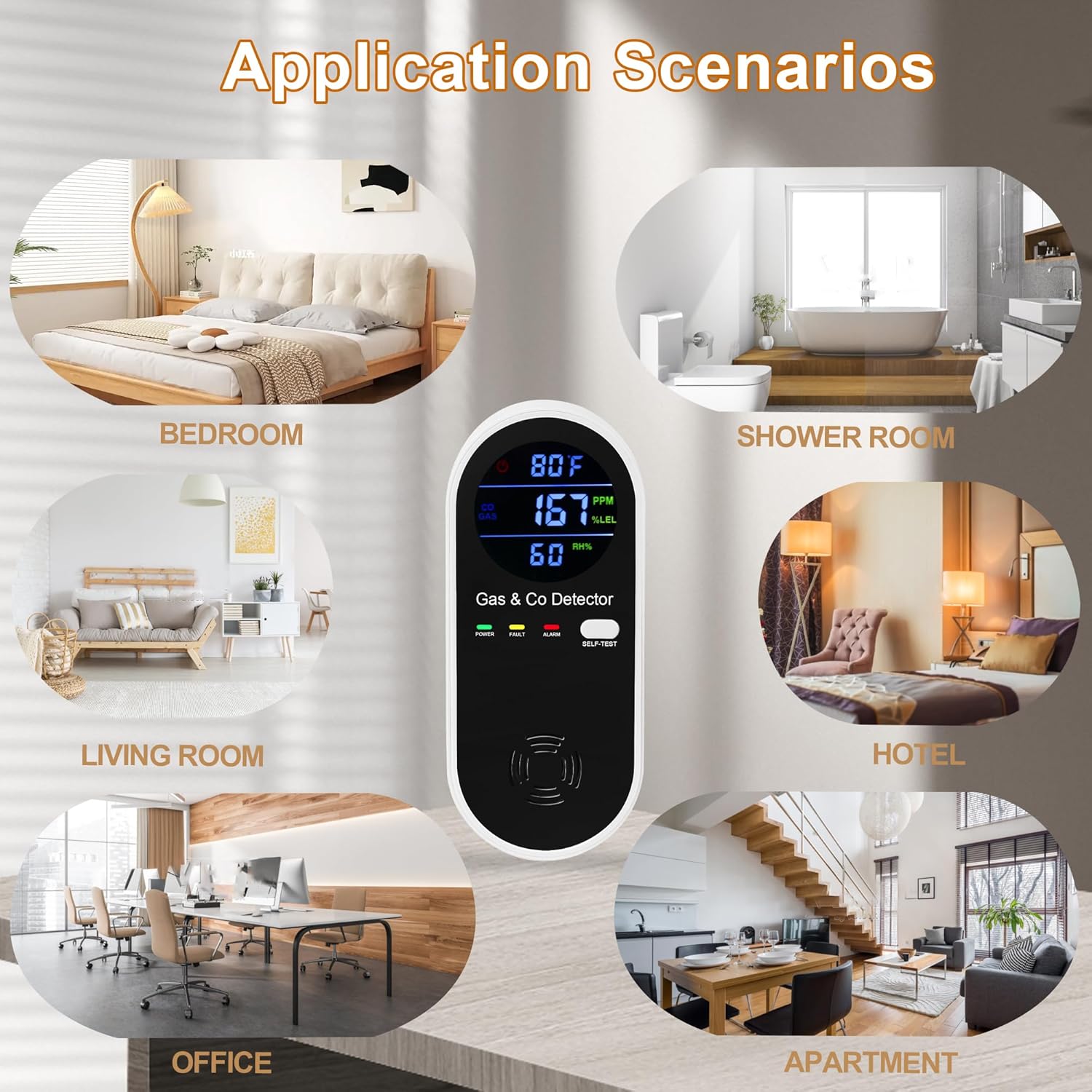 Thumbnail 5 de 3-Pack Plug-in Gas & CO Detector 4-in-1 🏠