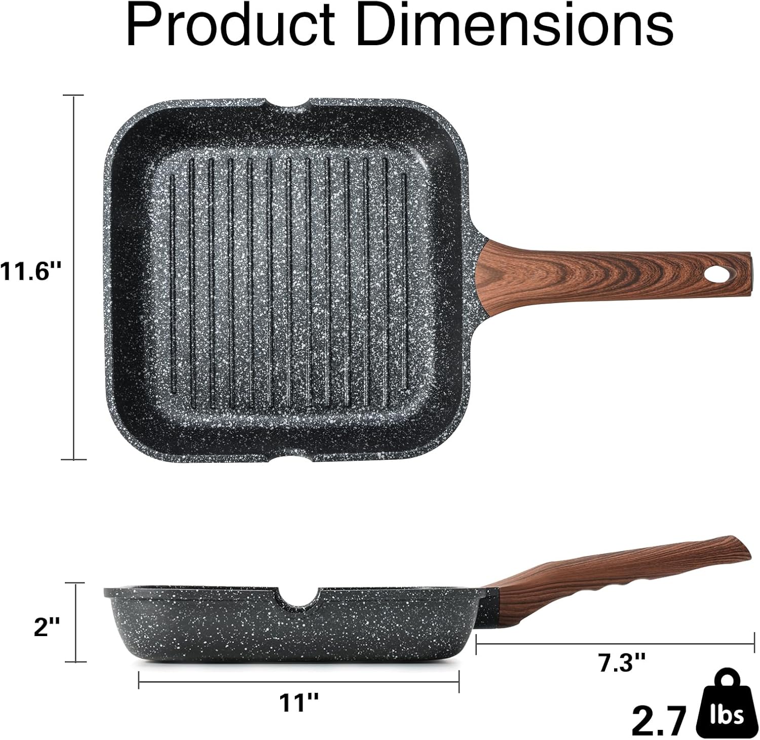 Thumbnail 5 de Kordisen Nonstick Griddle Pan 28cm