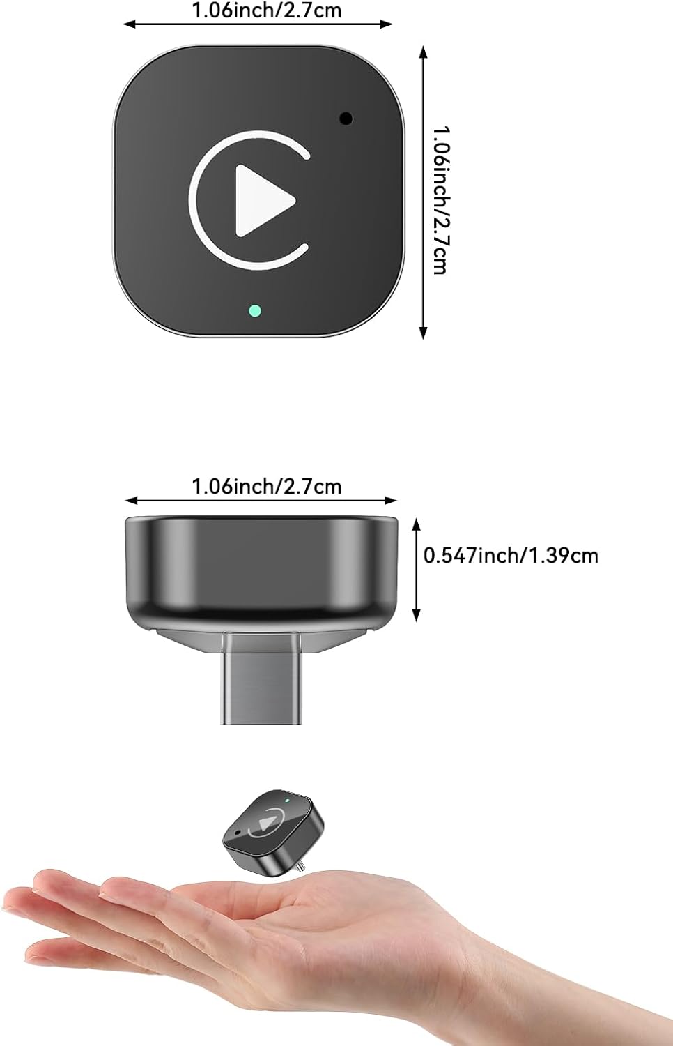 Detalle de Hyphoon Wireless CarPlay Adapter USB-C