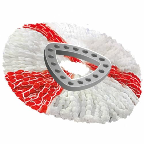 Detalle de Recharge Turbo 2en1 pour balai serpillière Vileda Turbo – microfibre et tête triangulaire