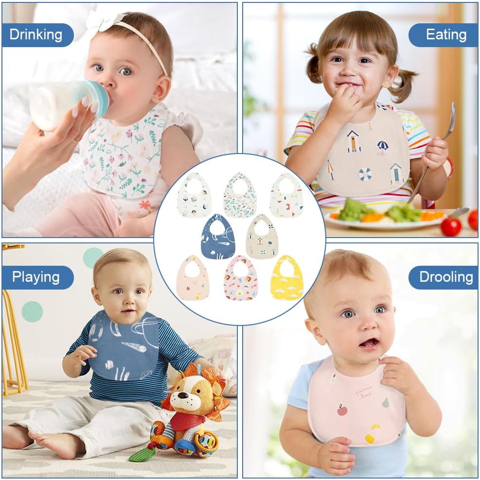 Thumbnail 6 de Vicloon Baby Bandana Dribble Bibs (8-pack) with Snaps for Newborns to 36 Months