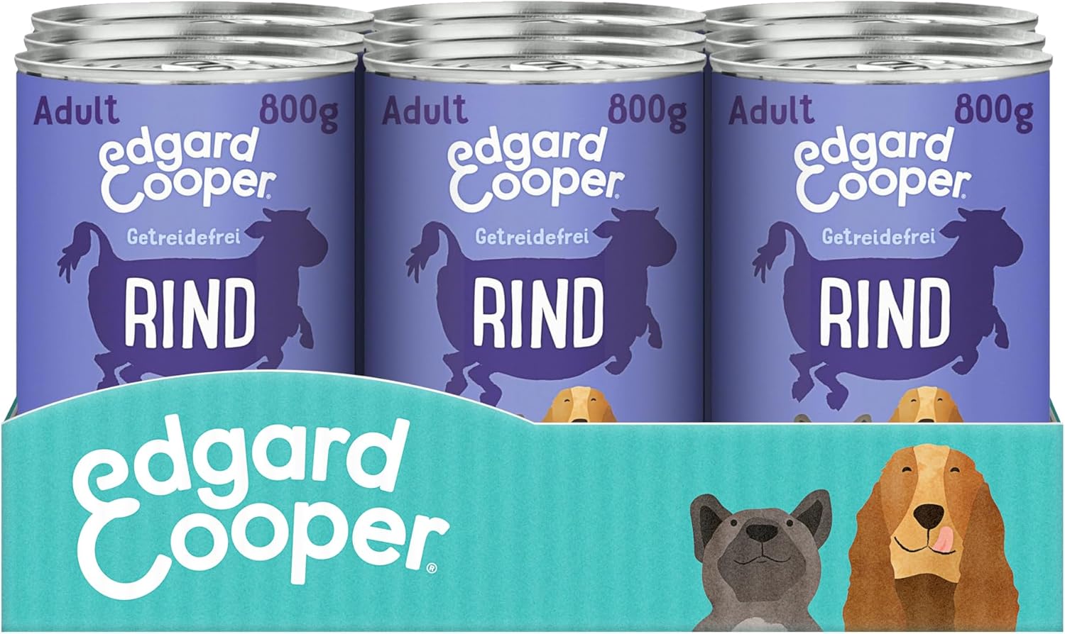 Detalle 2 de Edgard Cooper Nassfutter für Hunde – Huhn & Truthahn, grain-free, 800 g × 6 (Getreidefrei)