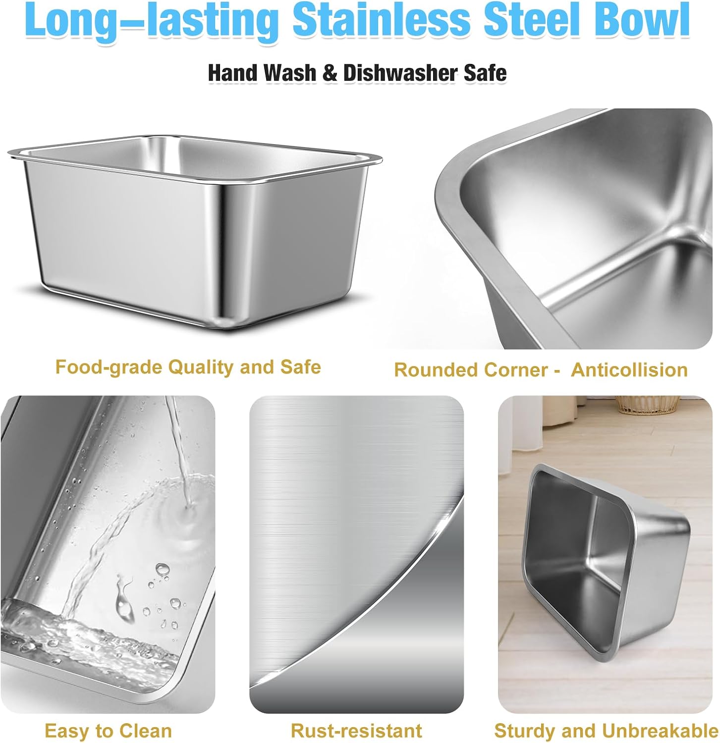 Detalle de 2.4 Gallon Elevated Large Dog Water Bowl with Stand for Large Breeds