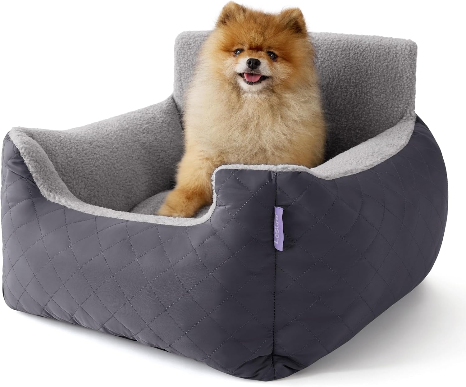 Thumbnail 6 de Lesure Hundeautositz für kleine Hunde (bis 15 kg) – wasserdichter Sitz für Vorder- oder Rückbank, dunkelgrau