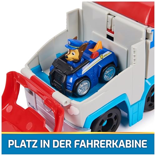 Thumbnail 5 de Paw Patrol Pup Squad Paw Patroller transformable con figura de Chase y vehículo de carreras (pack, +3 años)
