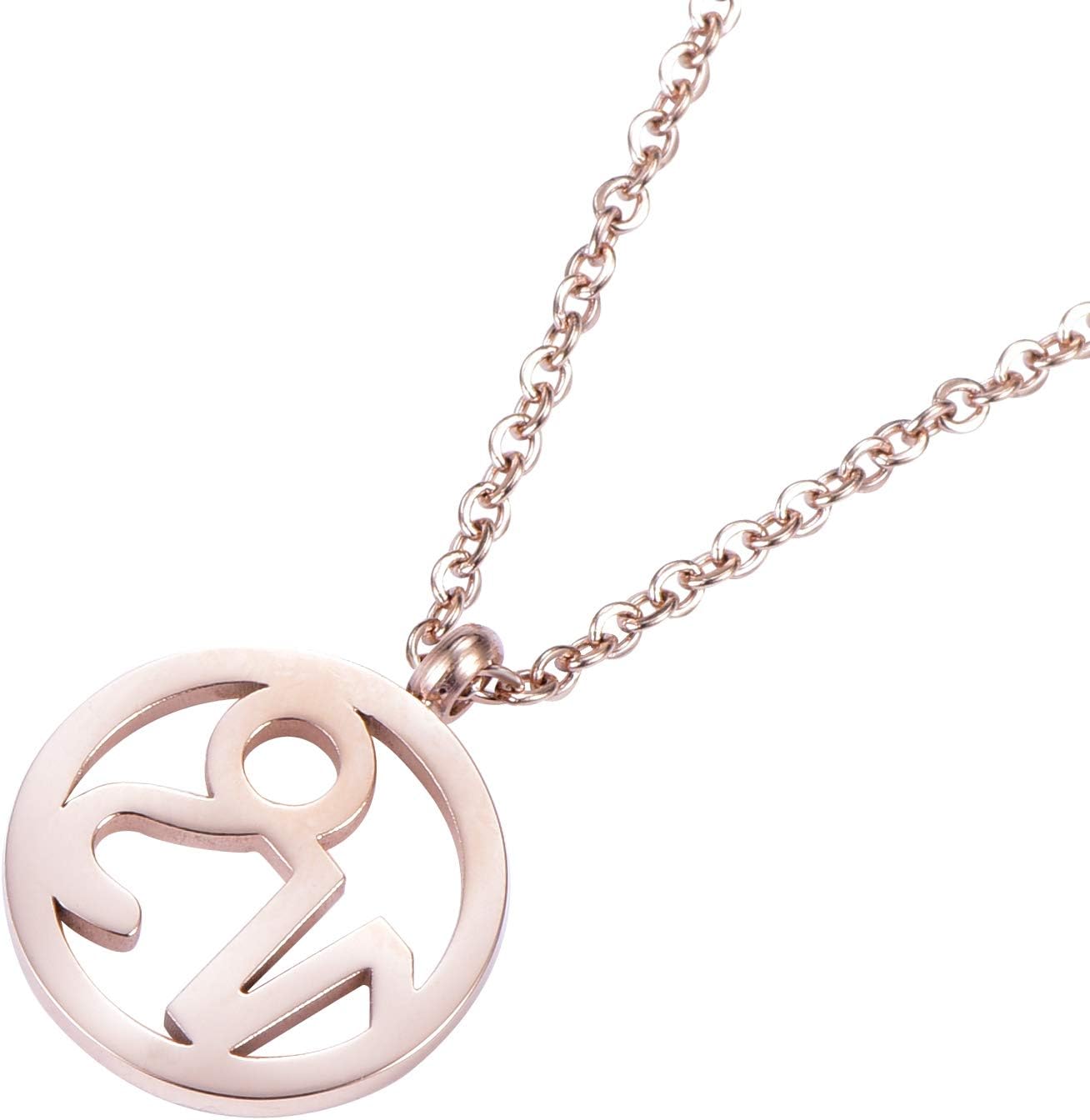 Detalle 2 de Morella Collar Acero Inoxidable Oro Rosa 46 cm