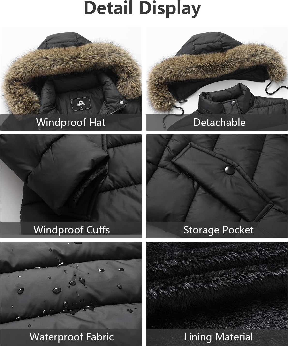Detalle 2 de Women's Winter Thickened Down Jacket Long Puffer Coat