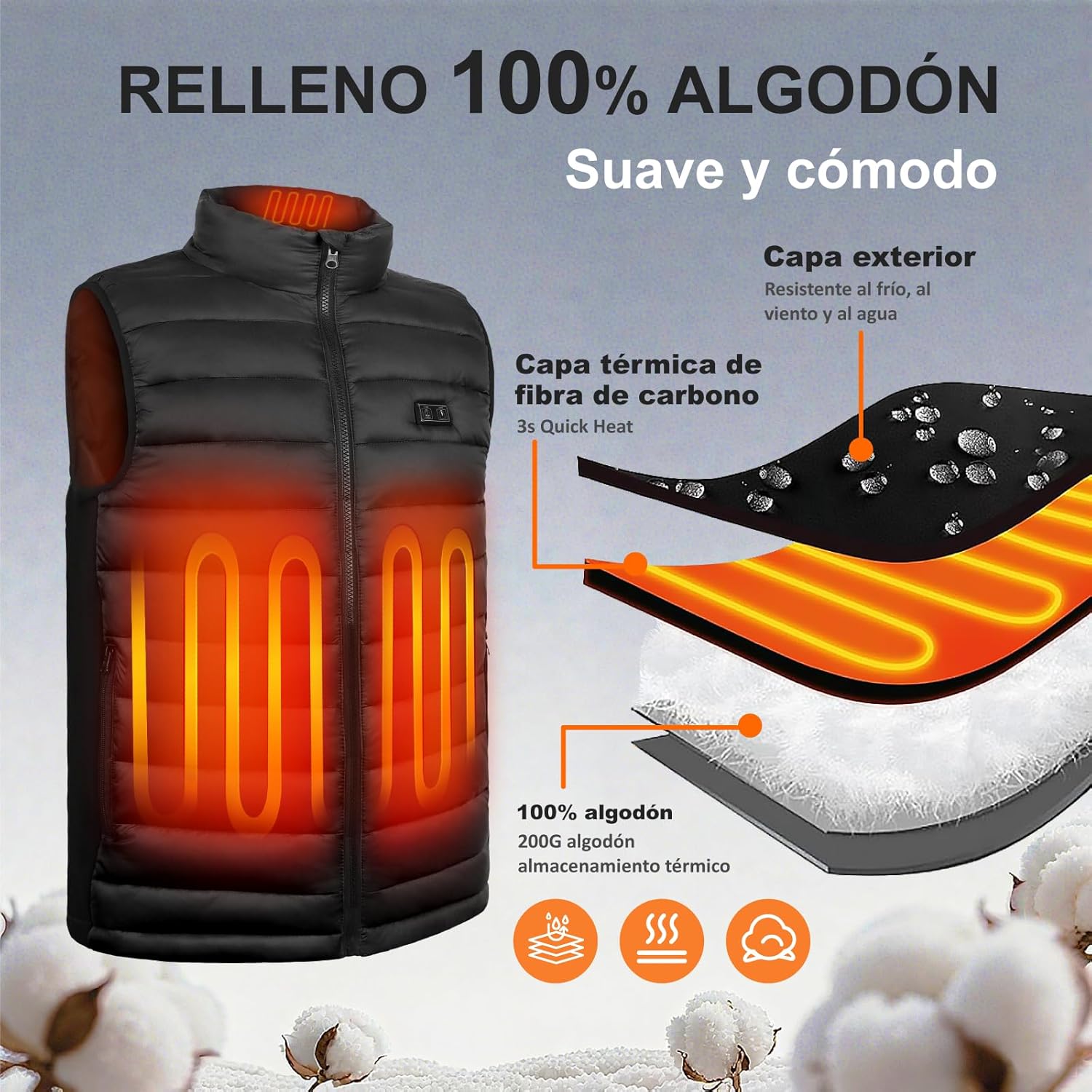 Detalle 1 de seenlast chaleco calefactable mujer