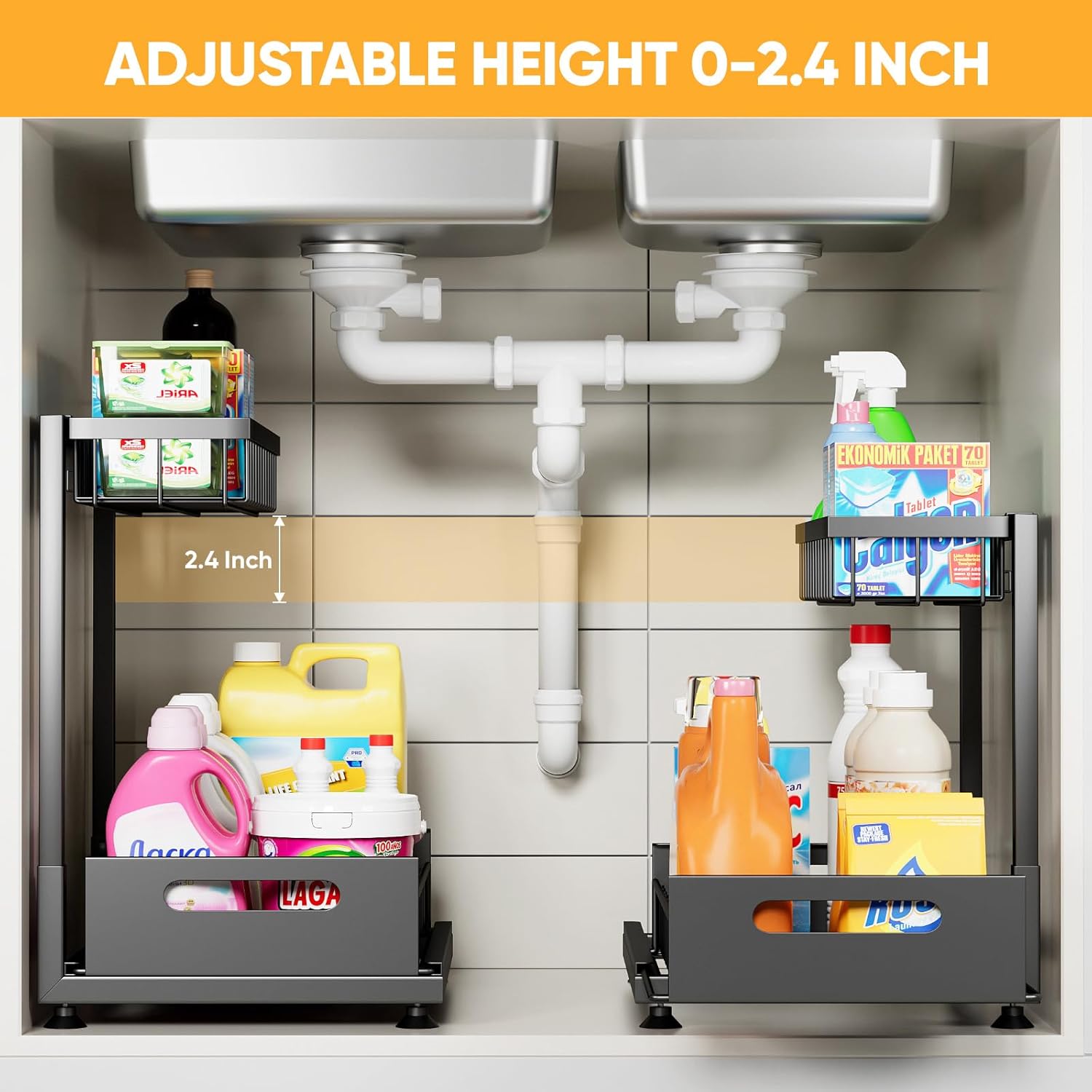 Thumbnail 1 de 2 Pack Under Sink Organizer ⚙