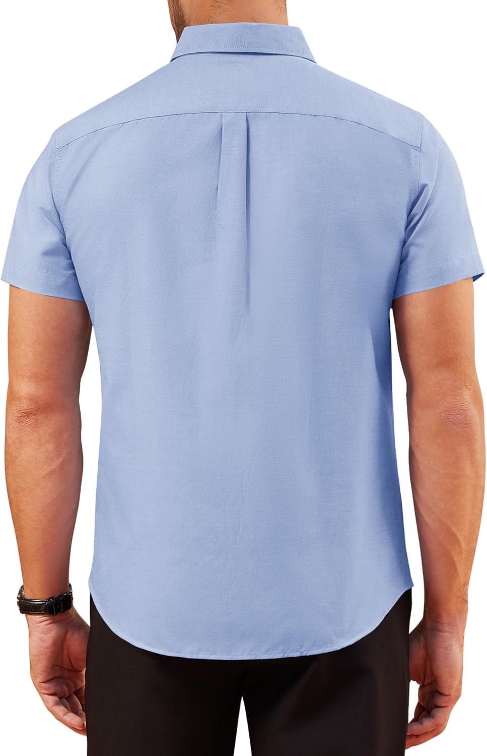 Detalle de J.VER Hemd Herren Kurzarm Oxford – Regular Fit mit Brusttasche