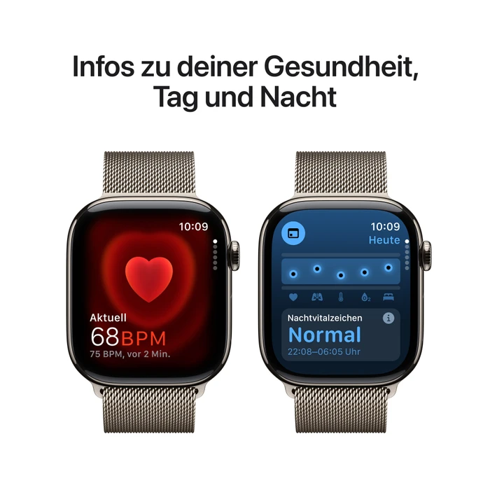 Thumbnail 5 de Apple Watch Series 10 4G (46 mm) Titan Silber mit Milanaise-Armband M/L