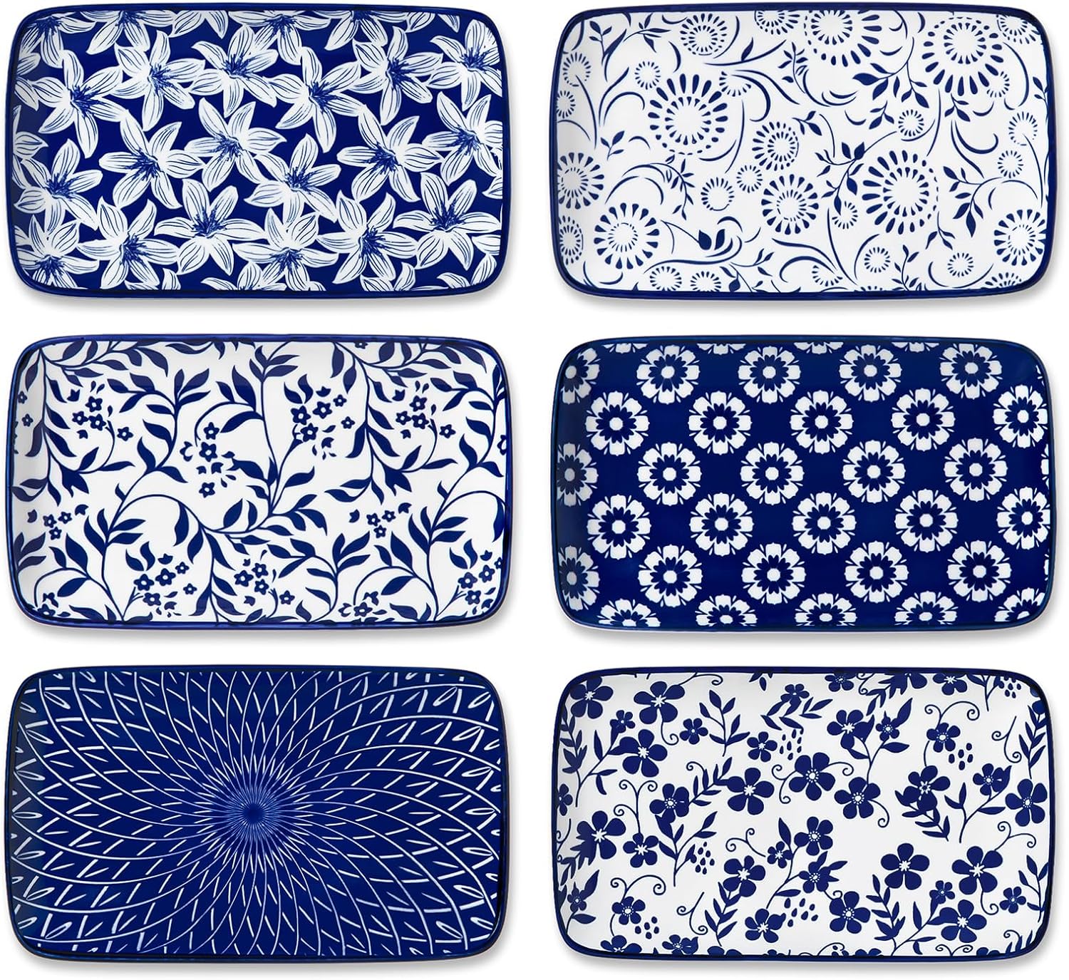 Detalle de vancasso Rectangular Salad Plates, 8.5 x 5.1 inches