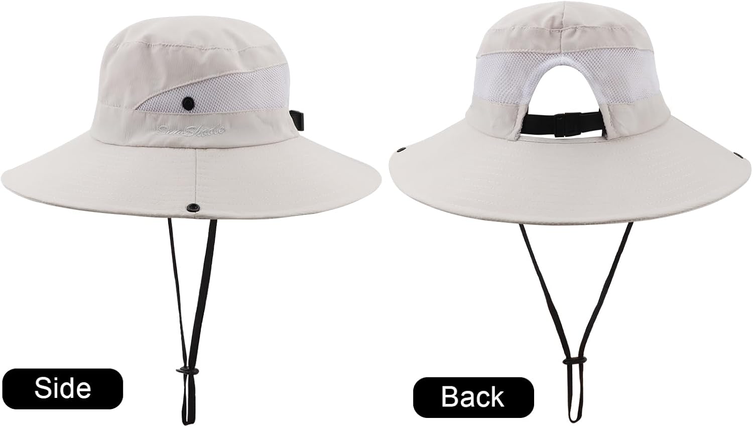 Thumbnail 6 de DRESHOW Baby Sun Hat for Toddlers (3–8 Years): UV Protection, Foldable Mesh Wide Brim with Chin Strap