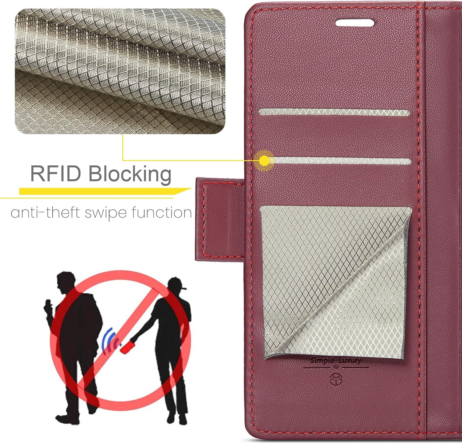Detalle de HAII Wallet Flip Case for Samsung Galaxy S26 Ultra