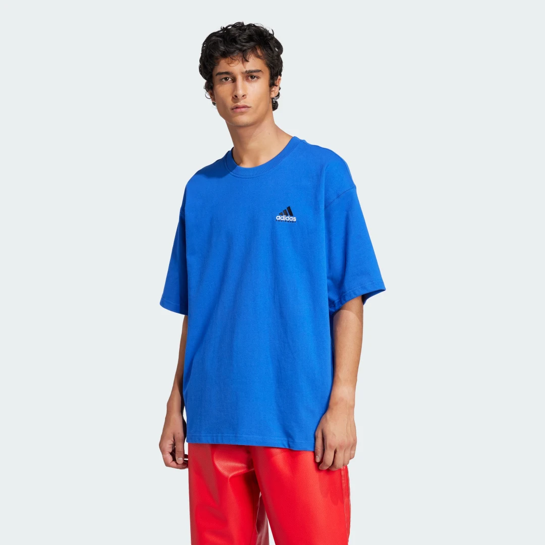 Detalle de Camiseta EQT Graphic 1 de Adidas – versión azul, para uso diario con estilo
