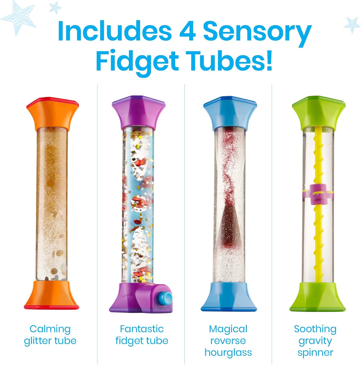 Detalle 2 de hand2mind Sensory Fidget Tubes 4-pack