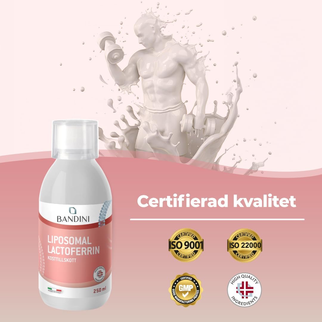 Detalle de Bandini® Liposomal Lactoferrin – flytande laktoferrintillskott, 250 ml