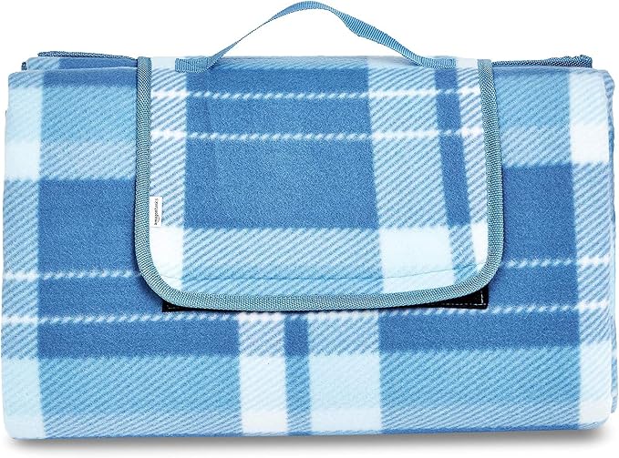 Detalle de Amazon Basics Manta de Viaje Pícnic Impermeable 200x200 cm