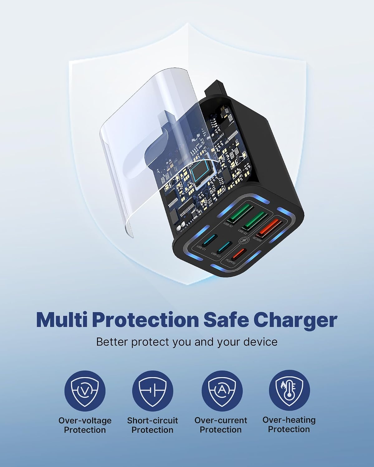 Thumbnail 3 de Tupneuf 6-Port USB C Plug Fast Charger