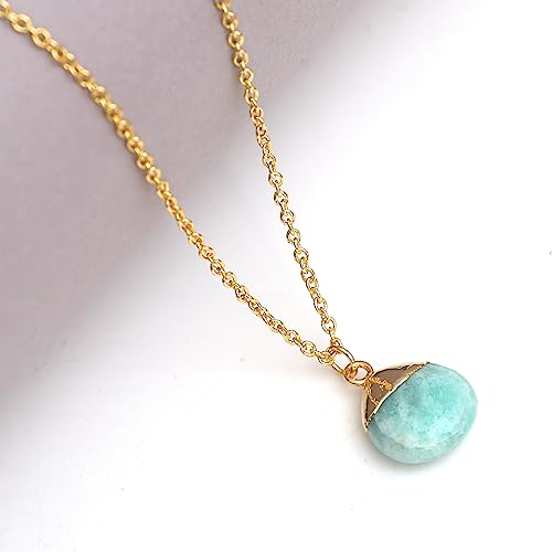 Detalle de Gempires Natural Amazonite Teardrop Pendant