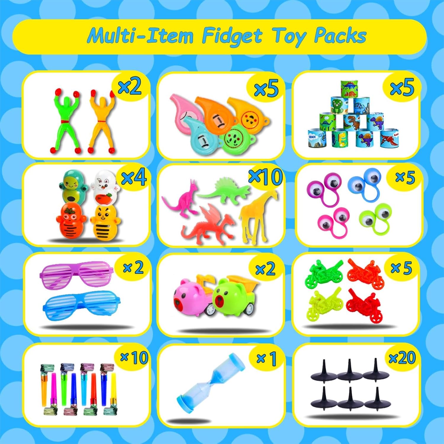 Thumbnail 3 de 1000 Pcs Party Favors for Kids: Fidget Toys Bulk Prize Box Set for Classroom, Birthday & Goodie Bags