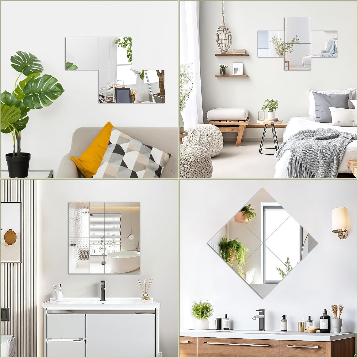 Thumbnail 6 de Stick On Mirror 4pcs, 30 x 21cm