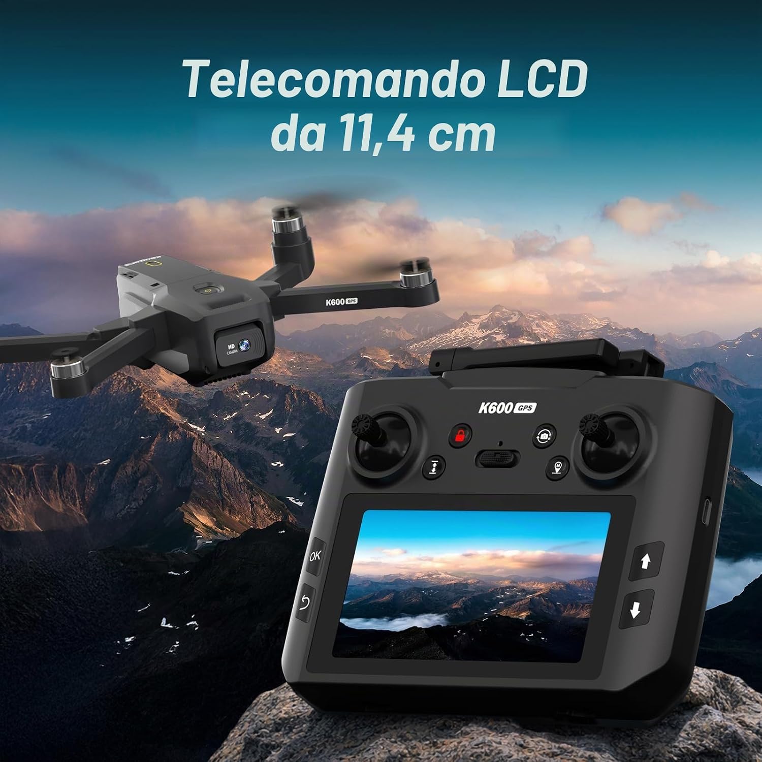 Detalle 2 de suangrc K600GPS con fotocamera 1080P e schermo FPV da 4,5