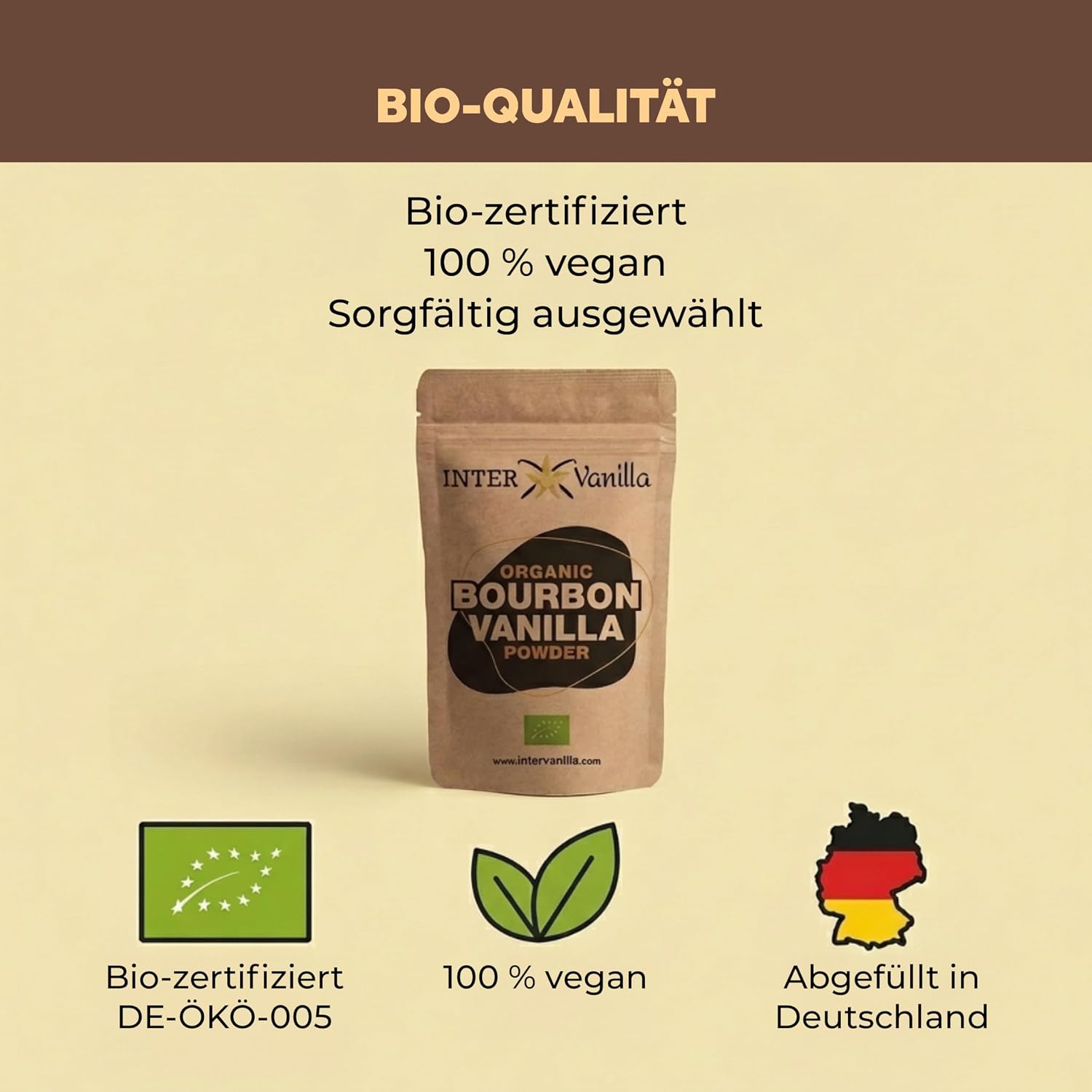 Detalle 2 de InterVanilla BIO Bourbon Vanillepulver 50g