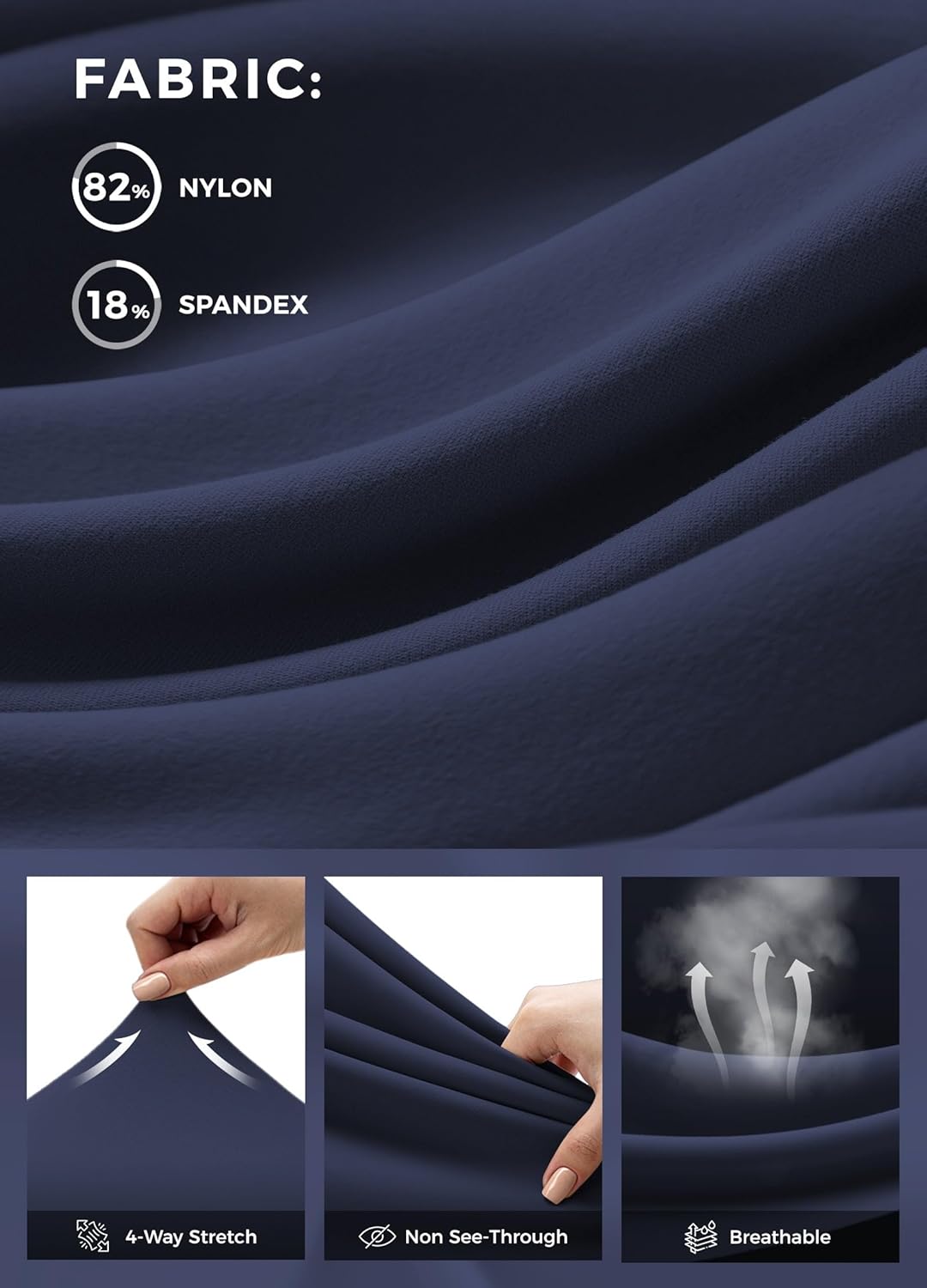 Detalle de WILLIT Caprihose Damen – Yogahose Capri High Waist mit Taschen