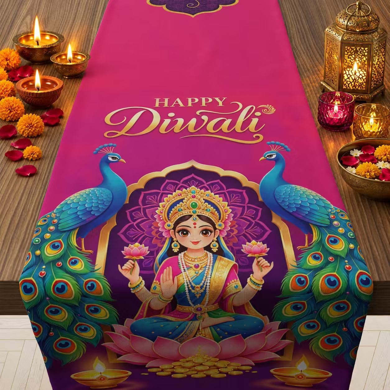 Detalle de Diwali Table Runner, Polyester