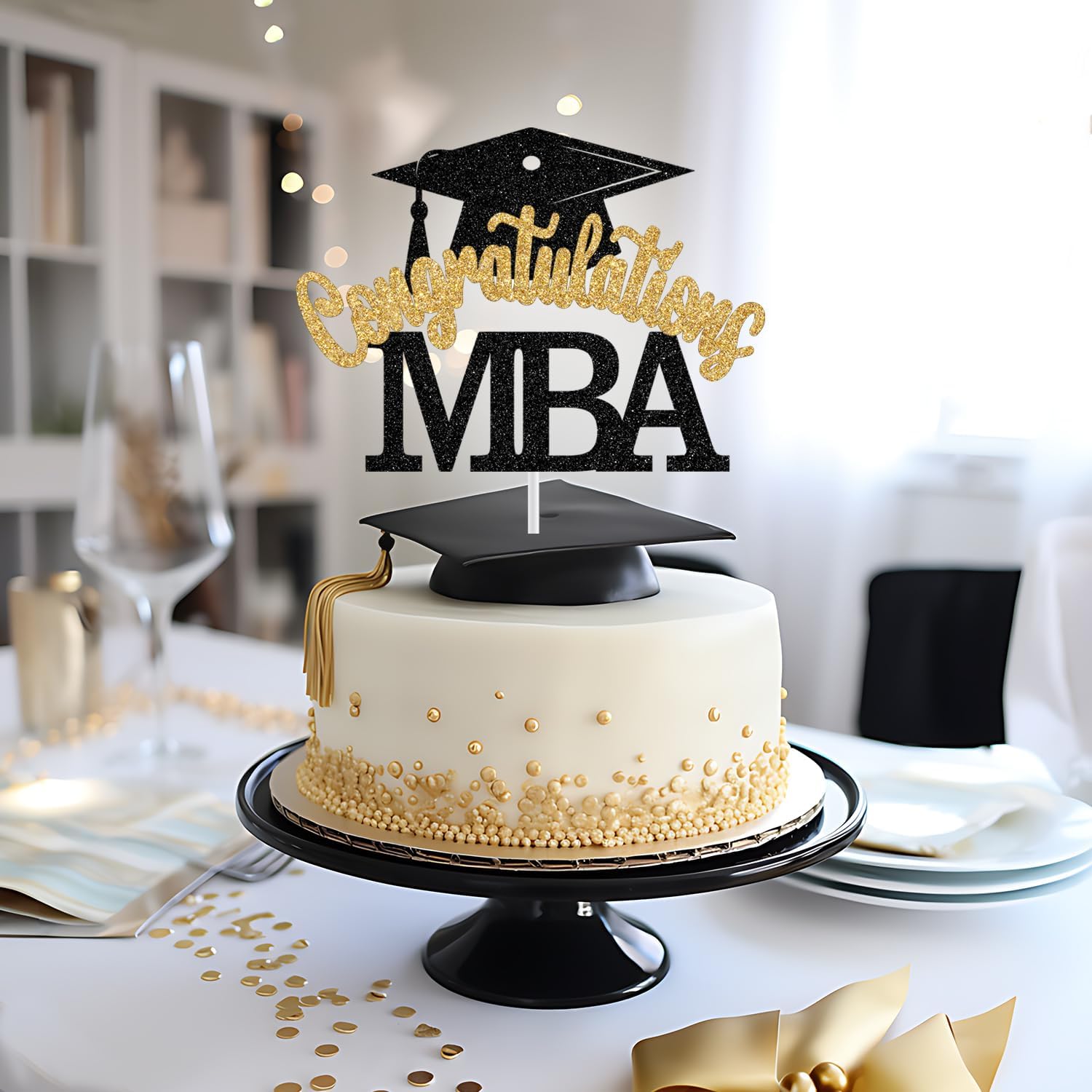 Thumbnail 4 de MBA Graduation Cake Topper 5.9-inch Width