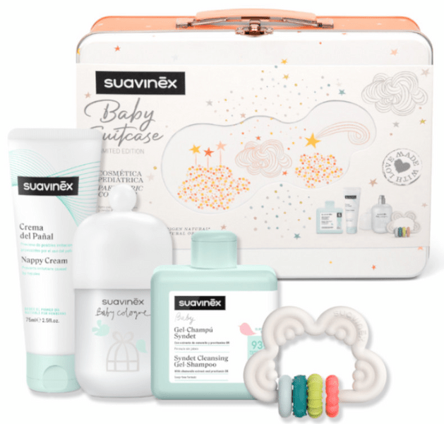 Suavinex Canastilla Baby Cologne con gel, crema y mordedor