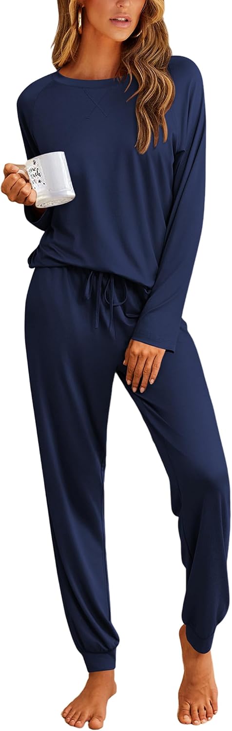 Detalle de Ekouaer Women's Pajama Set, Polyester-Spandex Blend
