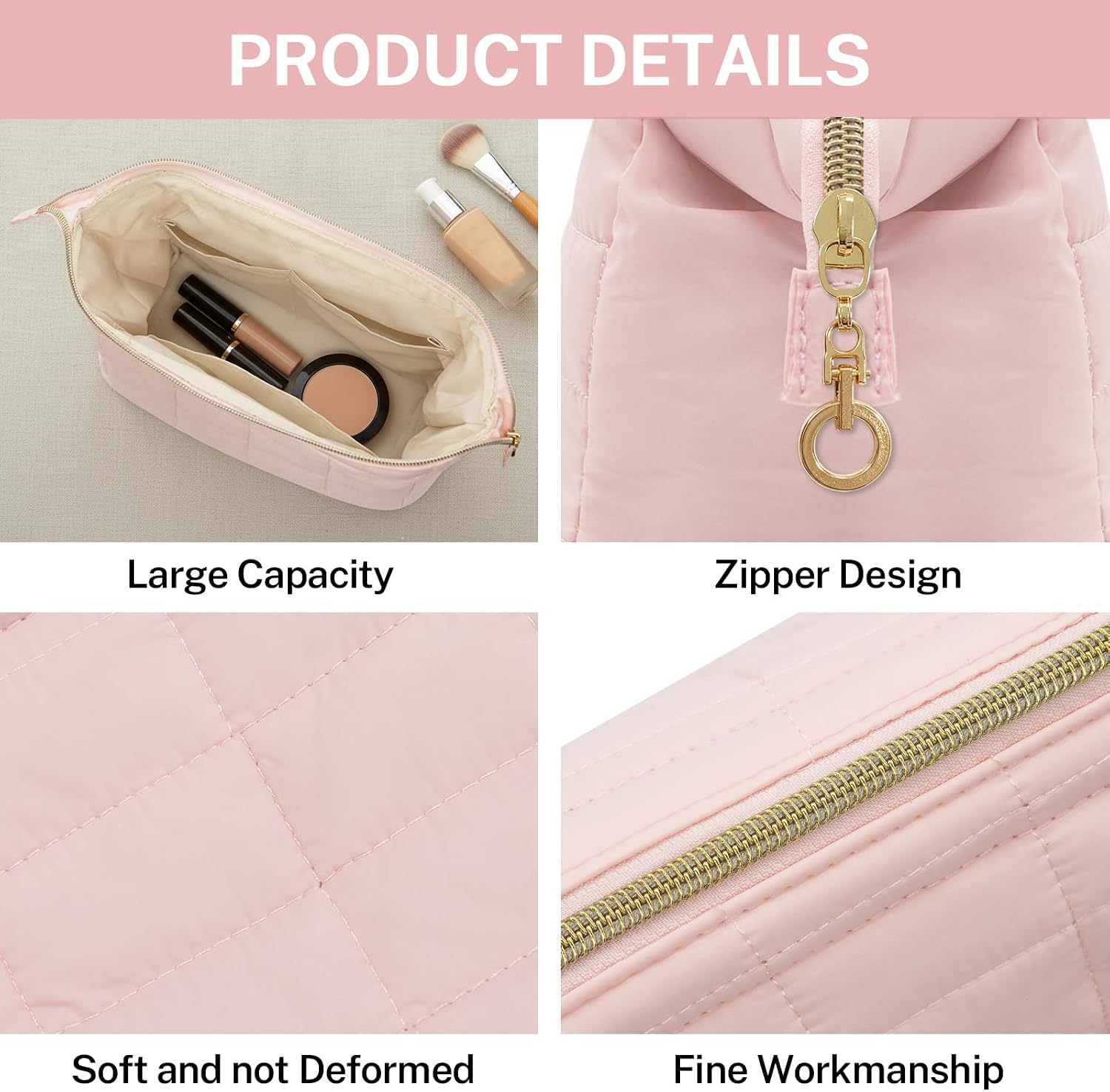 Thumbnail 2 de LJCZKA Large Portable Makeup Bag: Spacious, Wide-Open Design for Travel