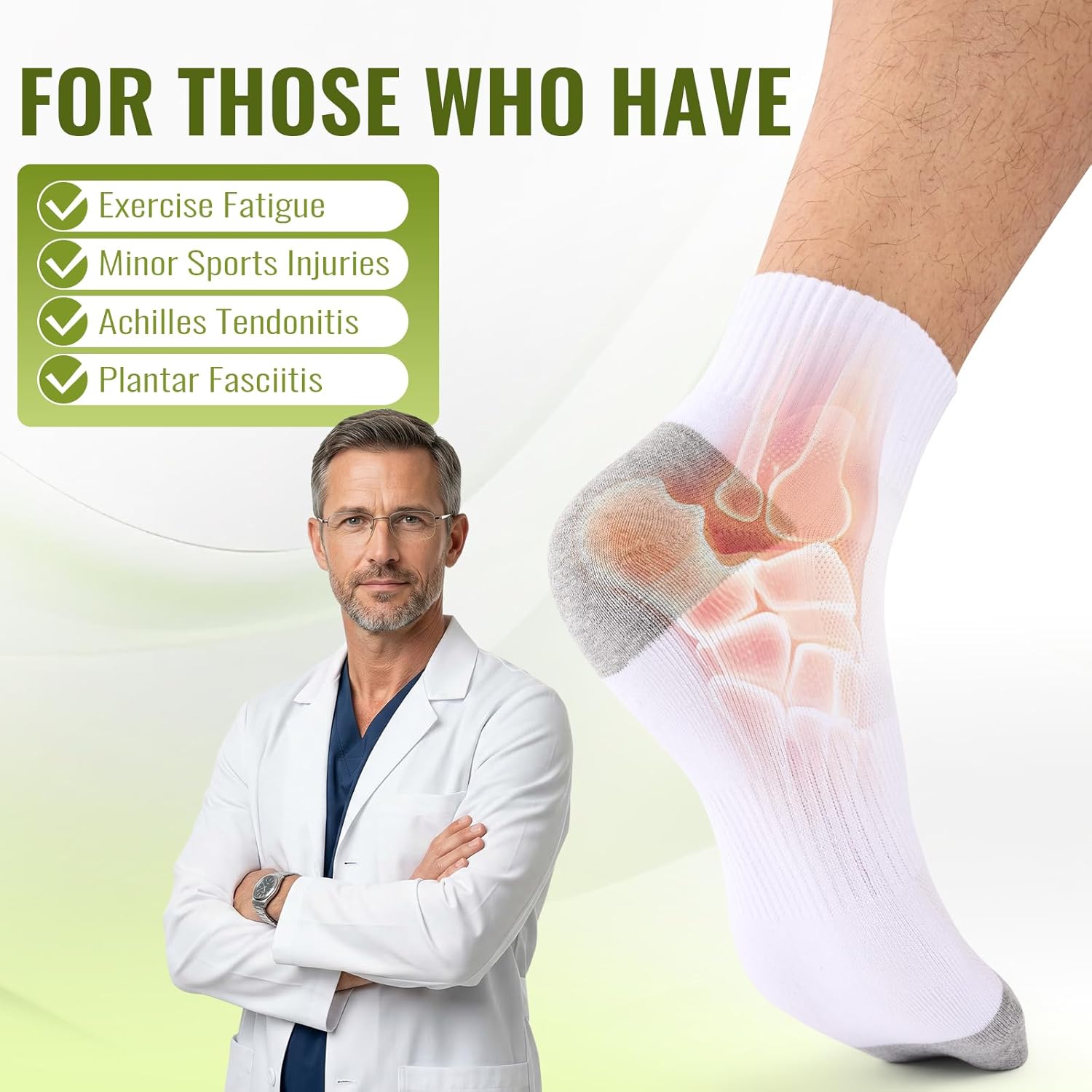 Thumbnail 3 de SukModen Compression Ankle Support Running Socks (Bamboo) – 3 Pairs Quarter Trainer Socks for Men & Women