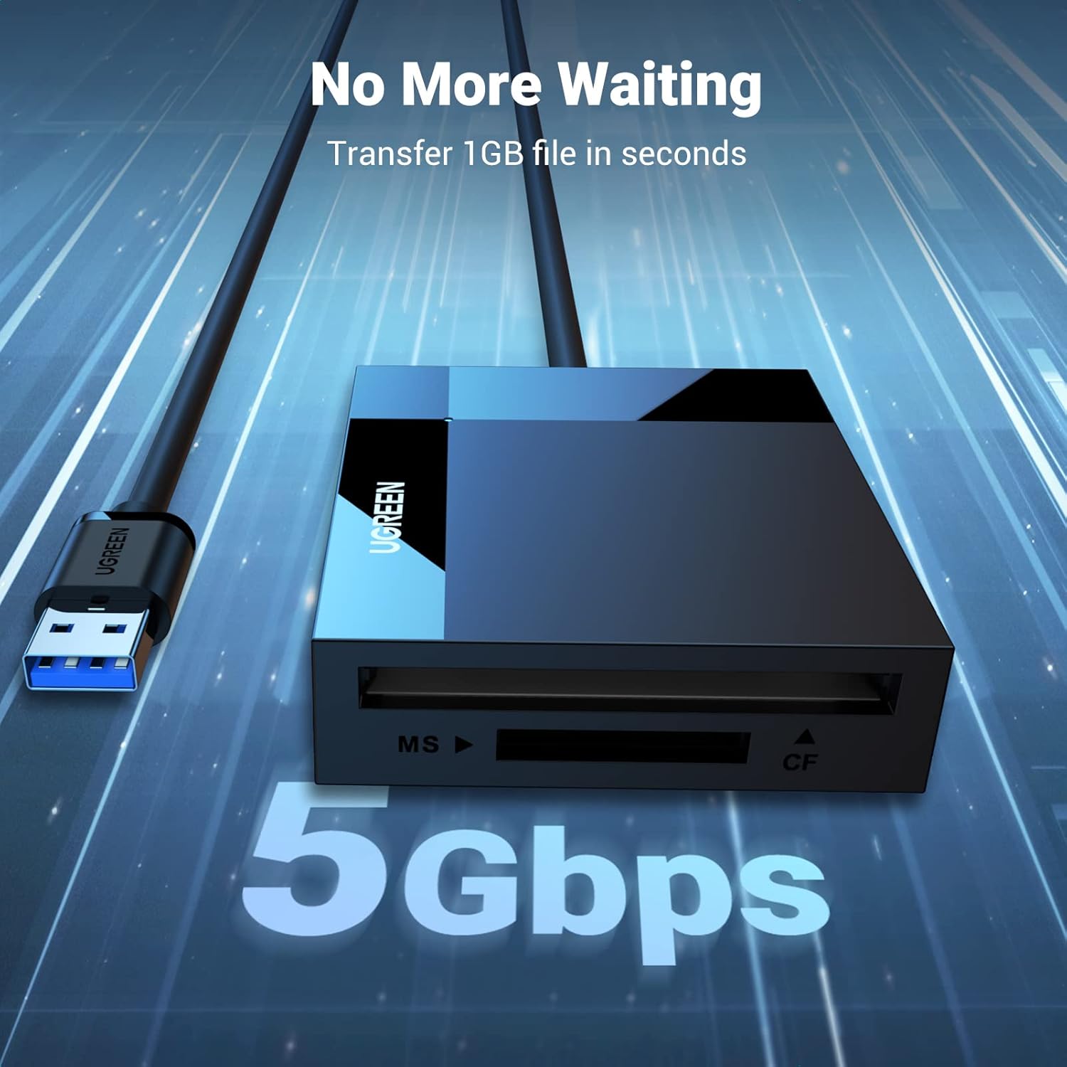 Detalle 2 de UGREEN 4‑in‑1 SD Card Reader 5Gbps