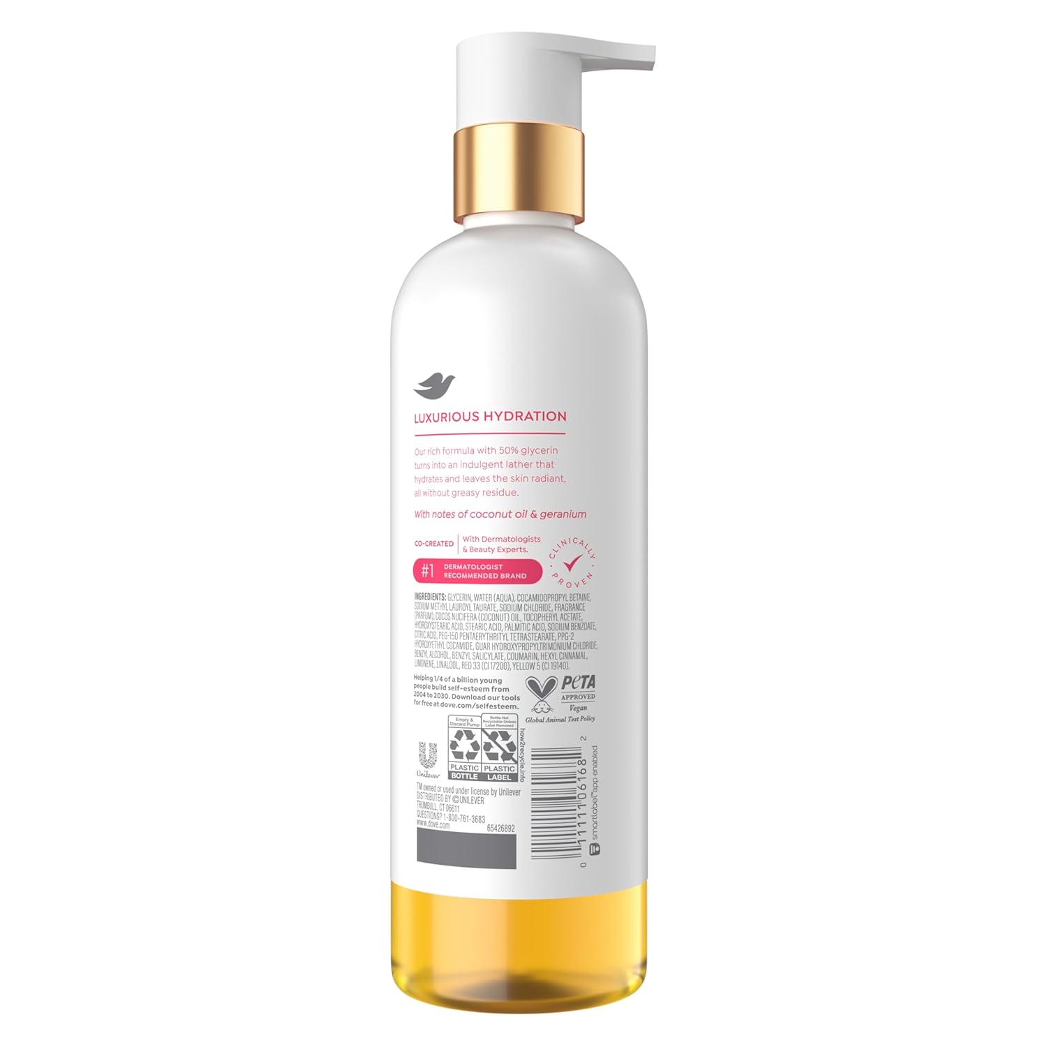 Detalle 2 de Dove 011111061682 Serum+ Dewy Shower Oil Body Wash, Coconut & Geranium