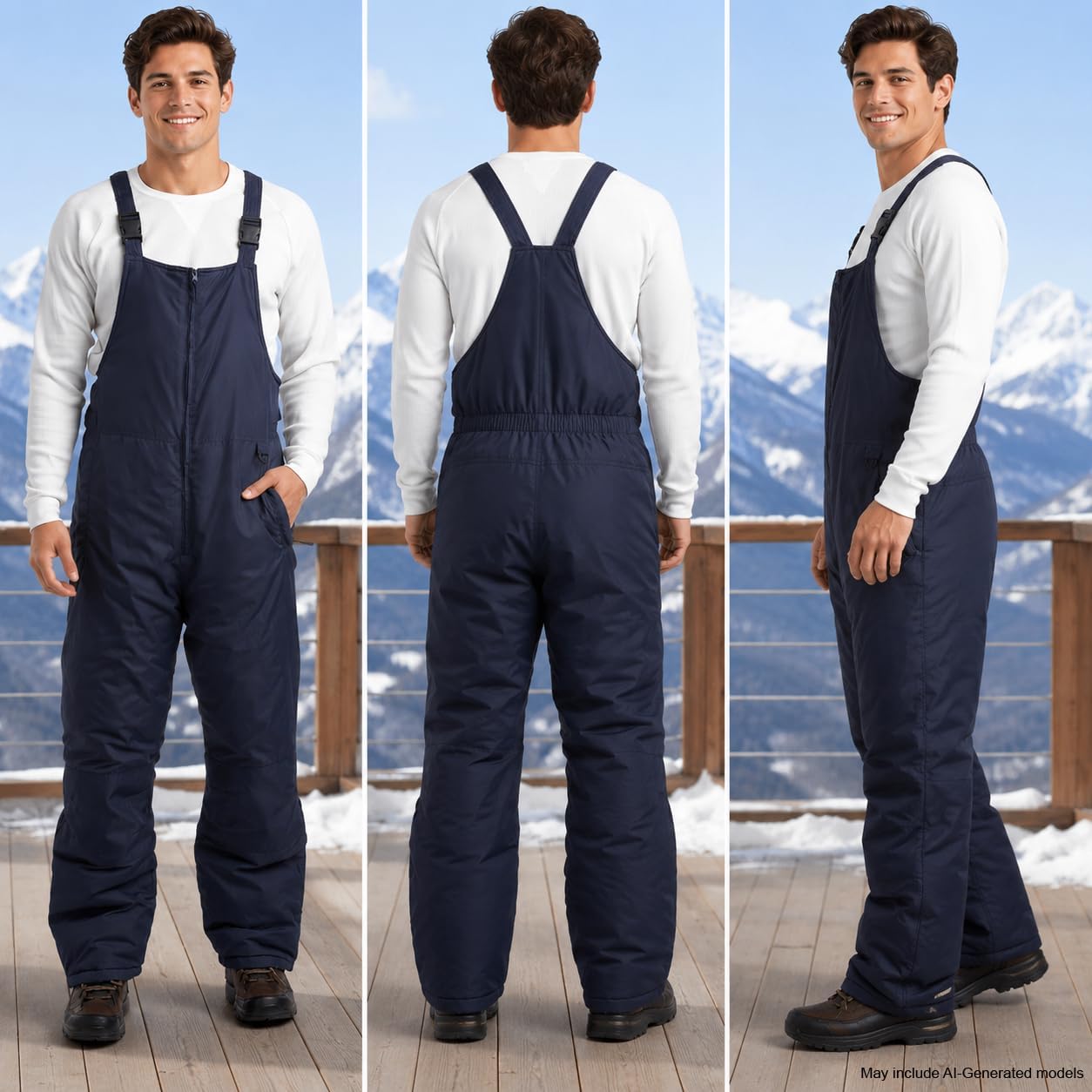 Detalle 2 de Arctic Hero Mens Bib Overalls insulated waterproof bibs
