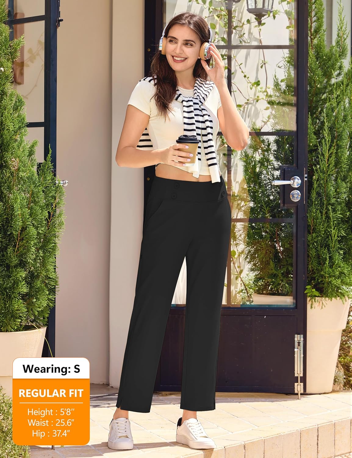 Thumbnail 6 de ISEEGZ Capri Pants for Women – High-Waist Stretch Capris with Pockets (15"/18"/21"/27") for Golf, Work, and Casual Summer