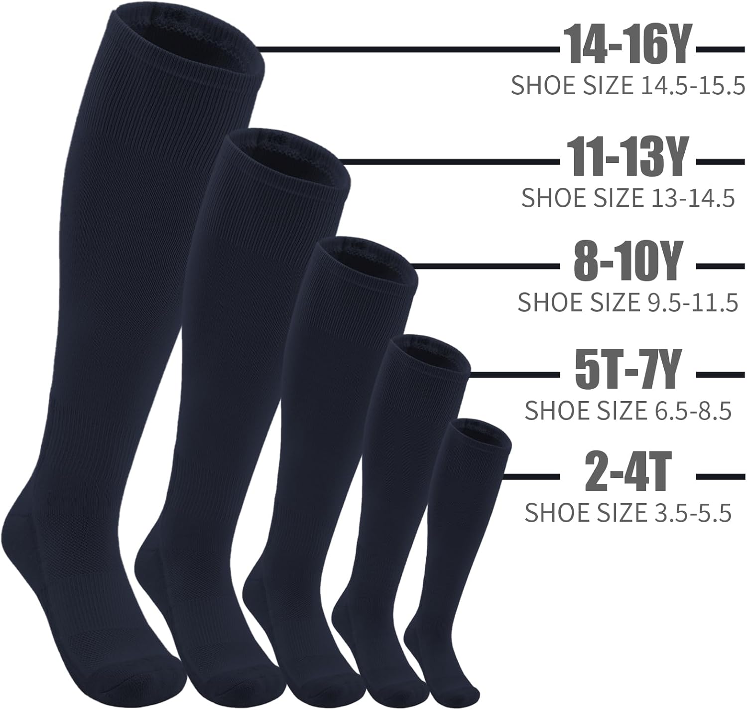 Thumbnail 3 de QBK Toddler Baseball Socks & Belt Youth Softball/T-Ball Combo Set (2 Pairs Socks & 1 Belt)
