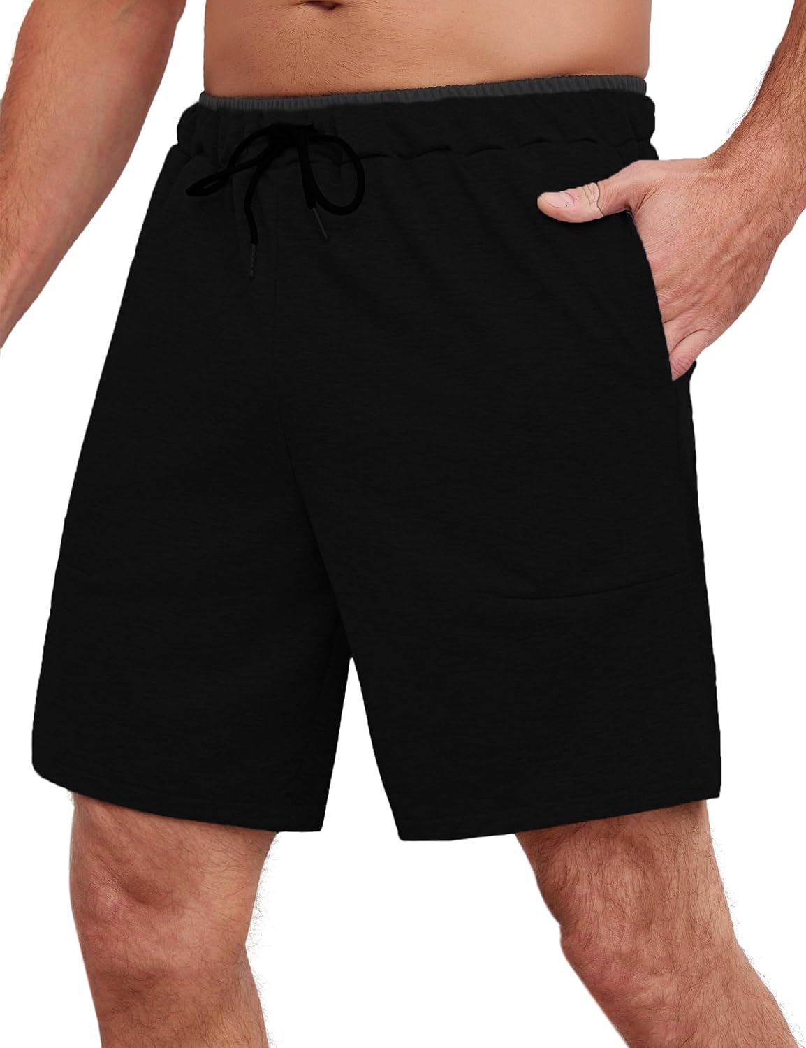 Detalle de Wayleb Pantaloncini da Uomo Sportivi in Cotone con Tasche – Comfort, stile e versatilità