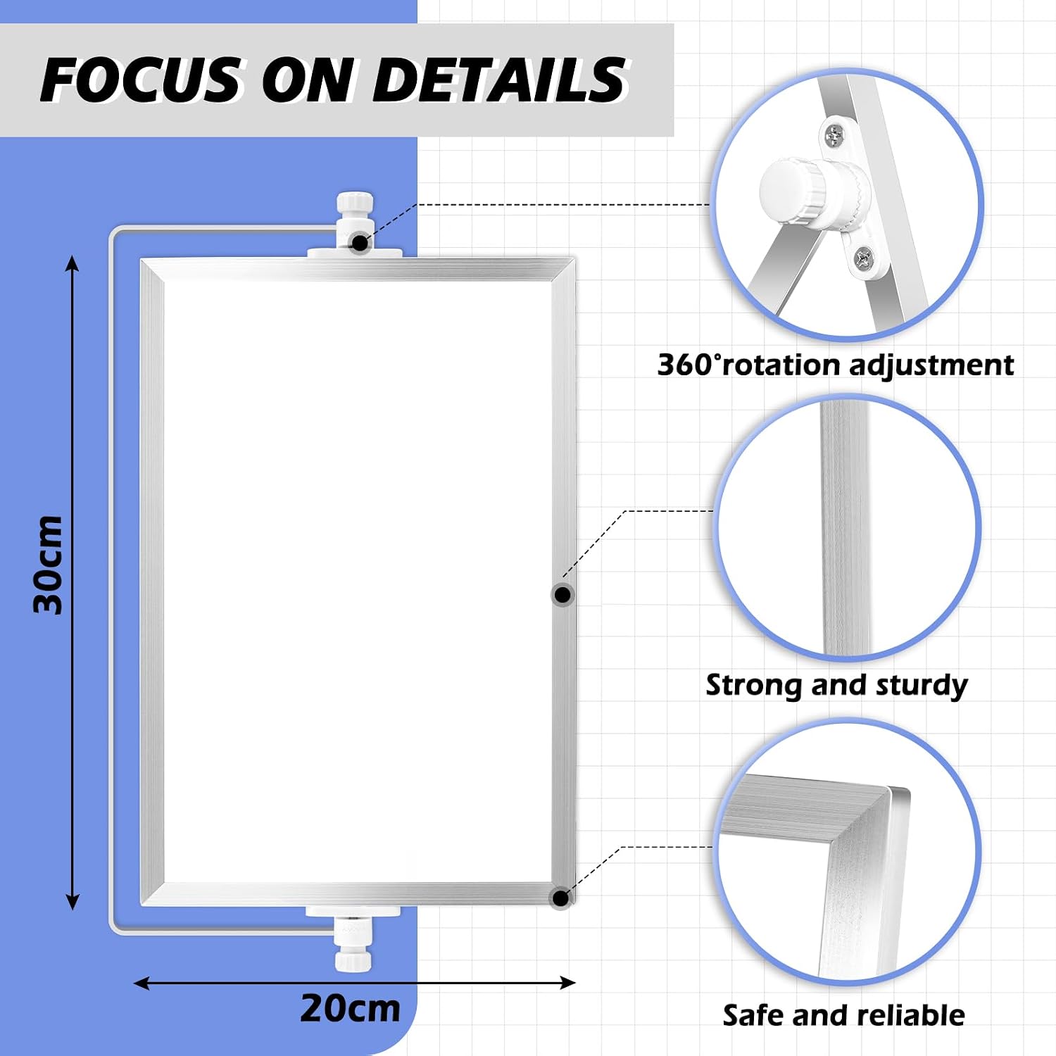 Detalle de Dollar Boss magnetic whiteboard 20x30 cm