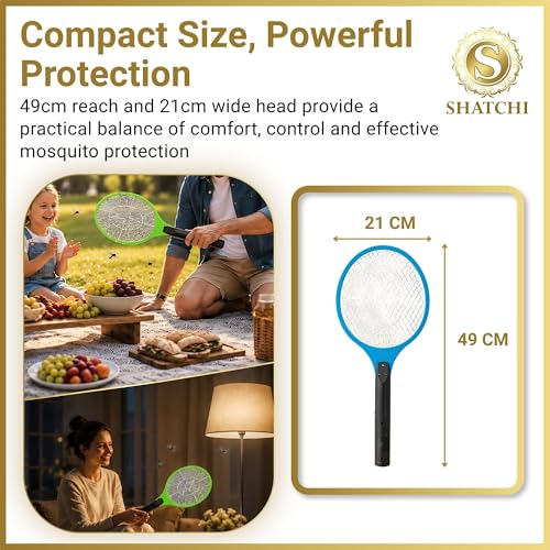 Thumbnail 2 de SHATCHI 49cm Electric Mosquito Swatter – USB Rechargeable Fly Zapper Racket