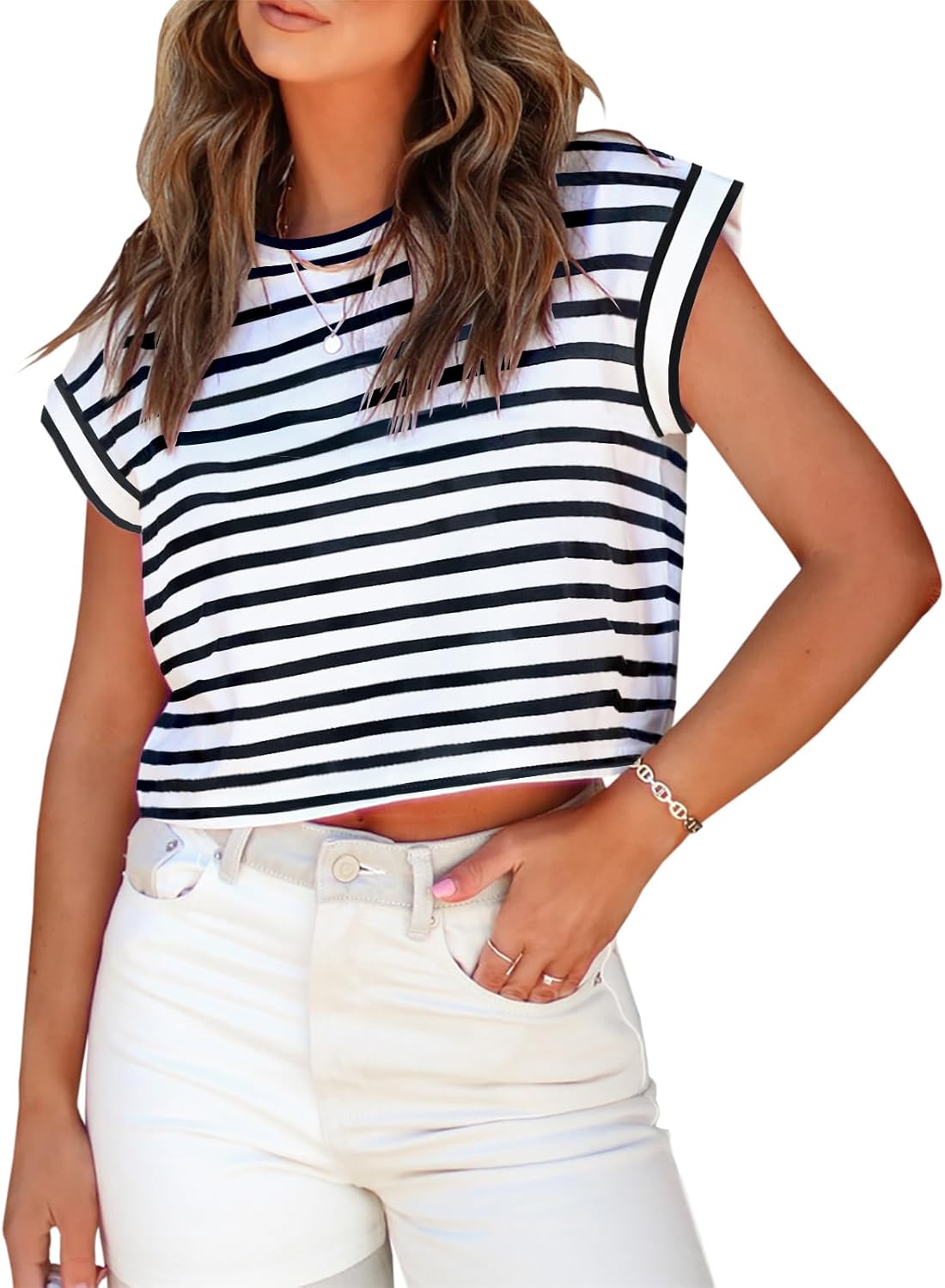 Thumbnail 6 de Tankaneo cropped dolman tee for summer