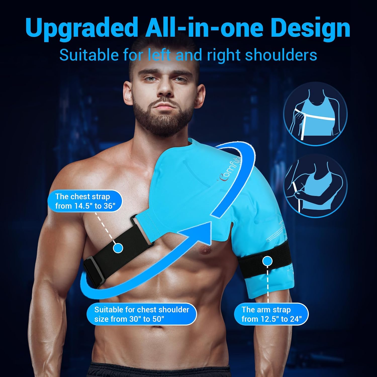 Thumbnail 2 de Comfytemp Shoulder Ice Pack, Large/X-Large Hot and Cold Therapy Wrap