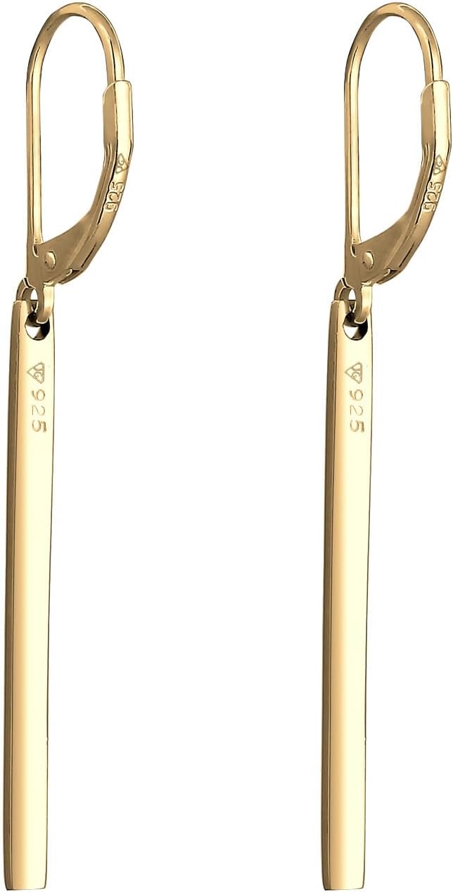 Detalle de Elli Ohrhänger für Damen im Geo-Look, 925 Sterling Silber – Basic Trend Blogger